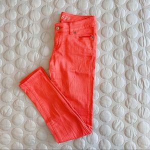 The Limited coral skinny jeans
